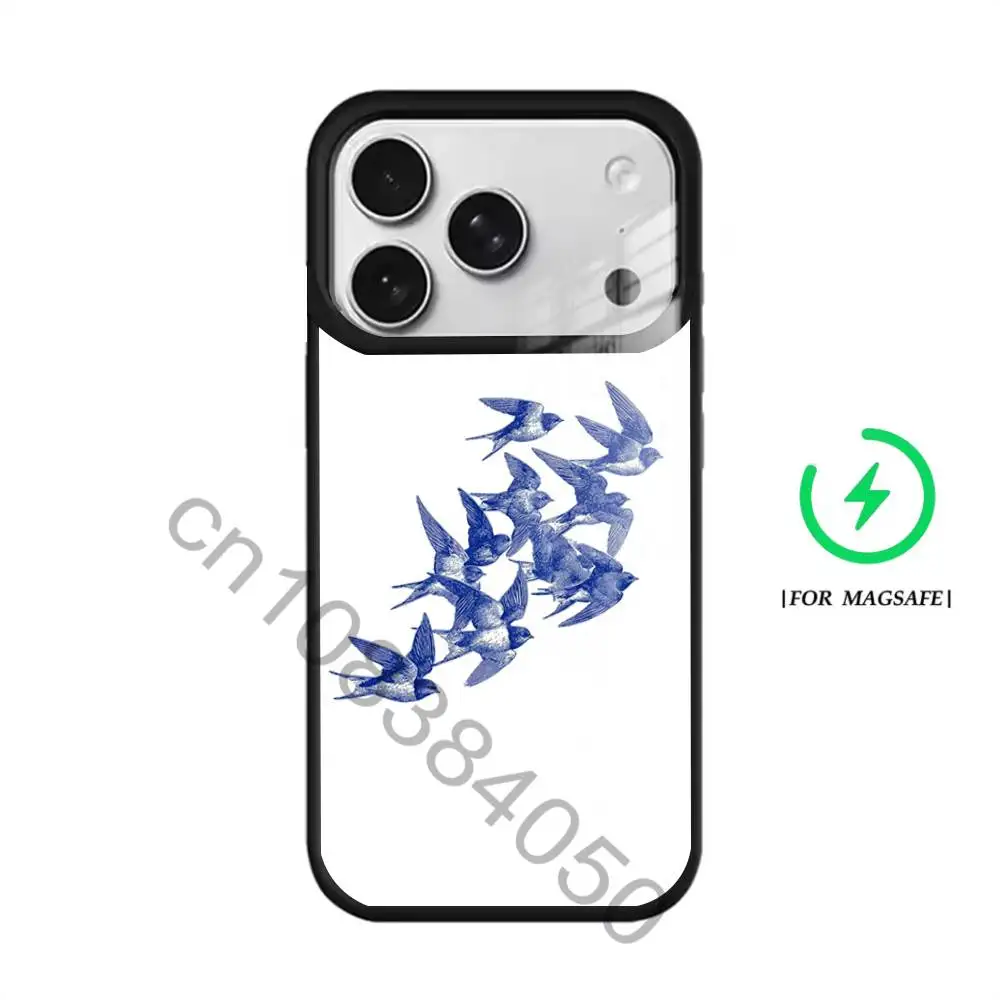 Фото Чехол Pajarito для iPhone 17, 16, 15, 14, 13, 12, 11, Pro, Max, Plus, Mini, SE4, E, совместимый с MagSafe Wireless №4