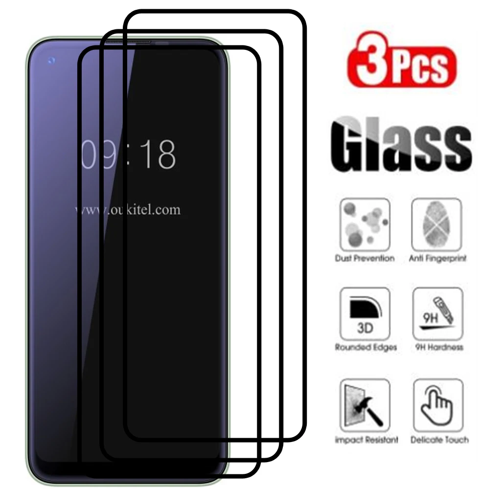 

Full Cover Tempered Glass For Oukitel C21 Pro Screen Protector On The For Oukitel C21 Protective Film