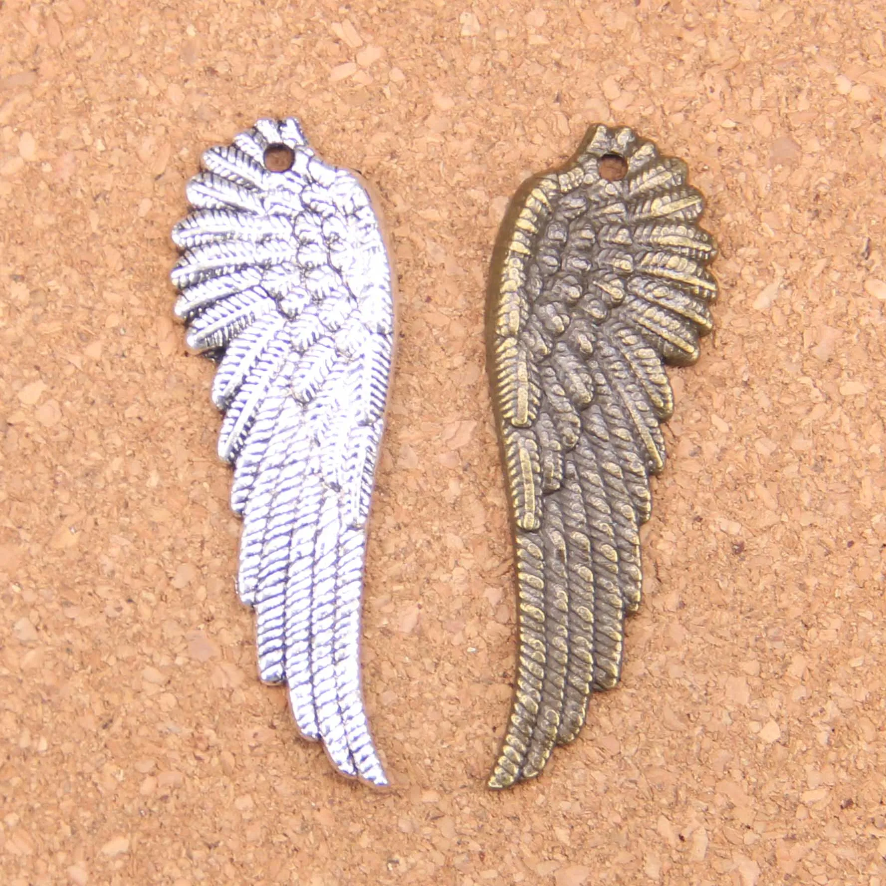 28 шт. Подвески «ангельские крылья» 51x1 7 мм, искусственное дерево, винтажная модель, «сделай сам» для браслета, ожерелья