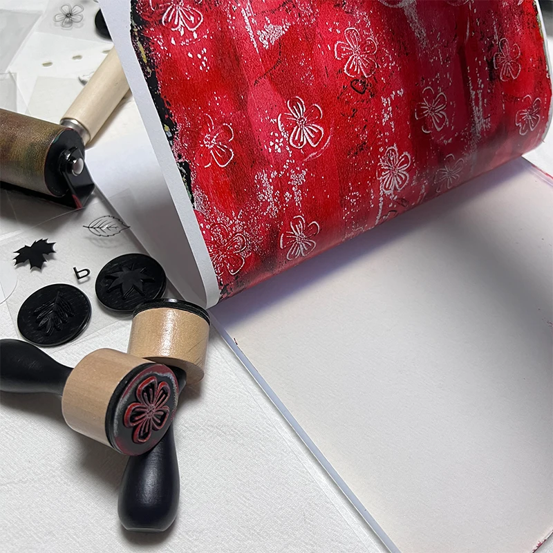 Набор для штамповки и печати гелевой пластины монопокрасочный набор рукоделия