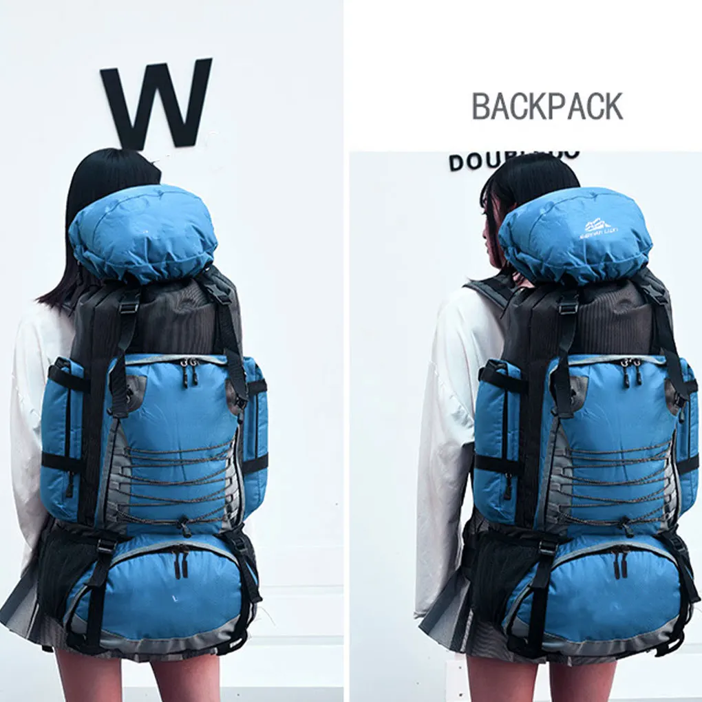 

Camping Backpack Rucksack Convenient Multipurpose Wearable Useful Knapsack Climbing Mountaineering Sporting Bags Blue