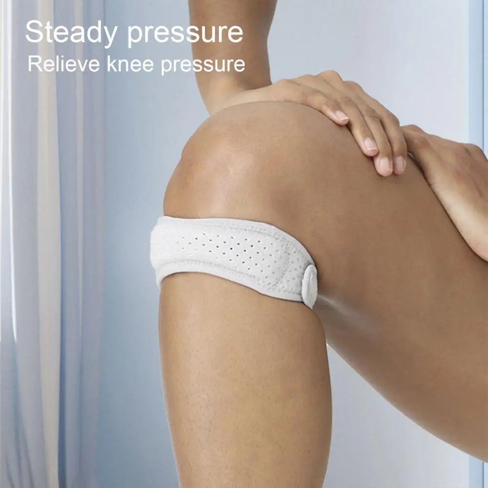 

Patella Knee Protector Adjustable Knee Straps for Non-slip Pain Relief Breathable Support with Fastener Tape for Sweat