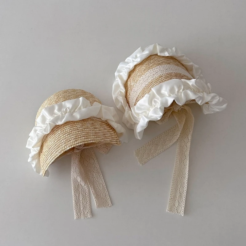 

Соломенная шляпа для девочек, винтажная шляпа принцессы для маленьких девочек, шляпы с солнцезащитным козырьком для малышей от 3