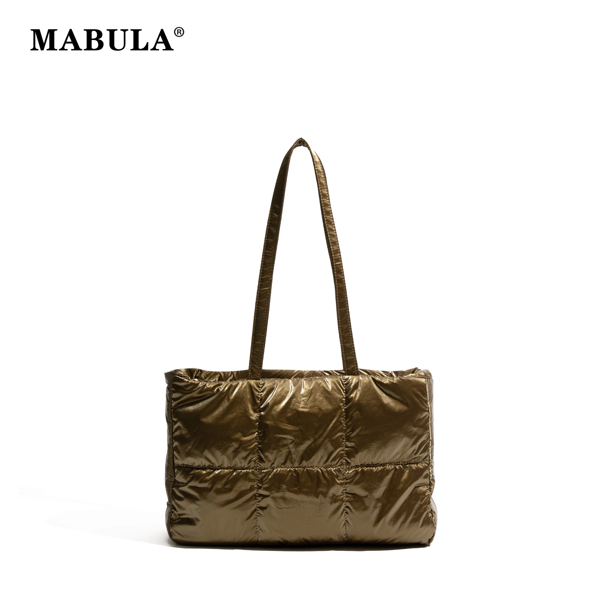 MABULA стеганая зимняя сумка на плечо с подкладкой модная большая вместительная