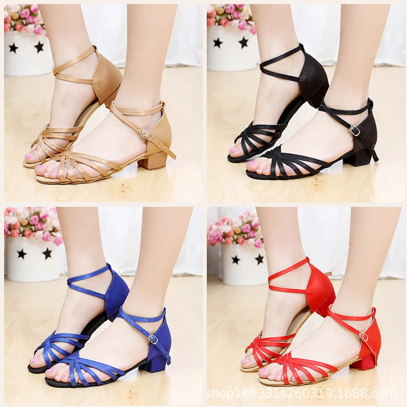 

Kids Adult Latin Dancing Shoes Children's Dance Shoes child/kids/Girls Ladies Modern ballroom Salsa Practice Shoes Sandals