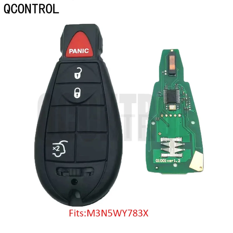 

QCONTROL Новый умный ключ для дистанционного управления JEEP Commander Grand Cherokee Car M3N5WY783X/стандартный БЕСКЛЮЧЕВОЙ передатчик доступа