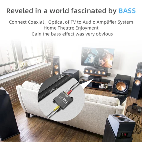 Цифро-аналоговый конвертер SPDIF  RCA 3,5 мм