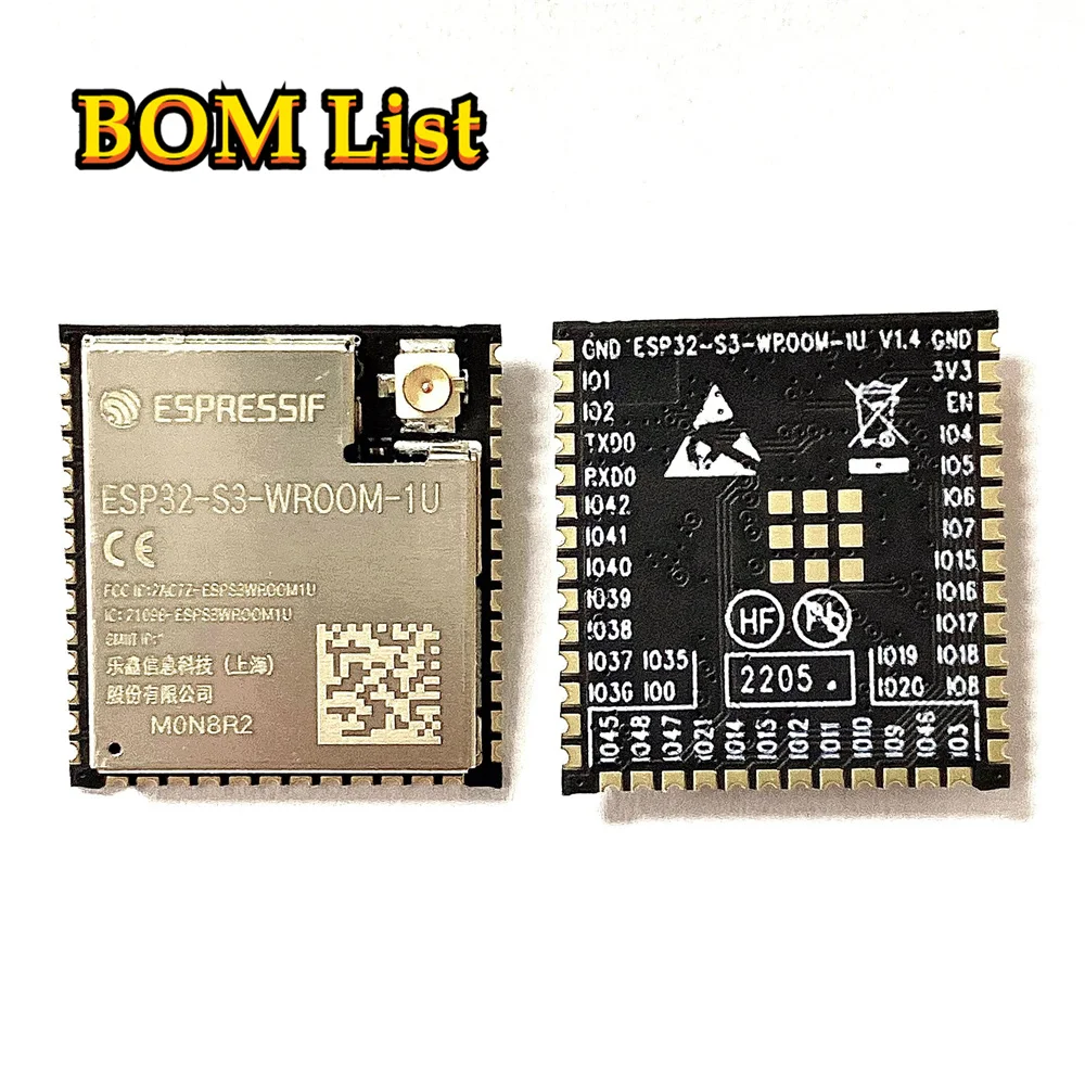 ESP32-S3-WROOM-1U 8MB ESP32-S3-WROOM-1U-N8R2 ESP32 S3 WROOM 1U 2 4 GHz беспроводной модуль Wi­Fi и BLE 5 |