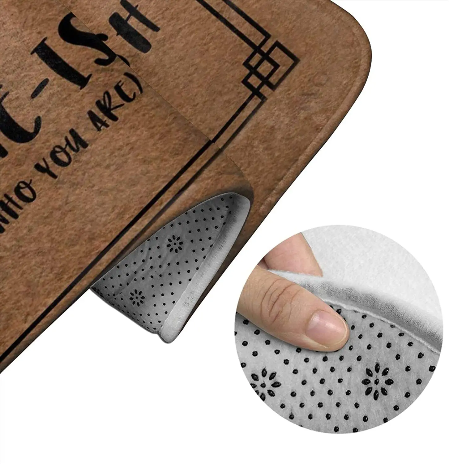 

Welcomeish - Depends On the Who You are Bathroom Mat Sets 3 Piece Set Rugs Memory Foam Mat Set Toilet Seat Cover bath Mat Lid Cover