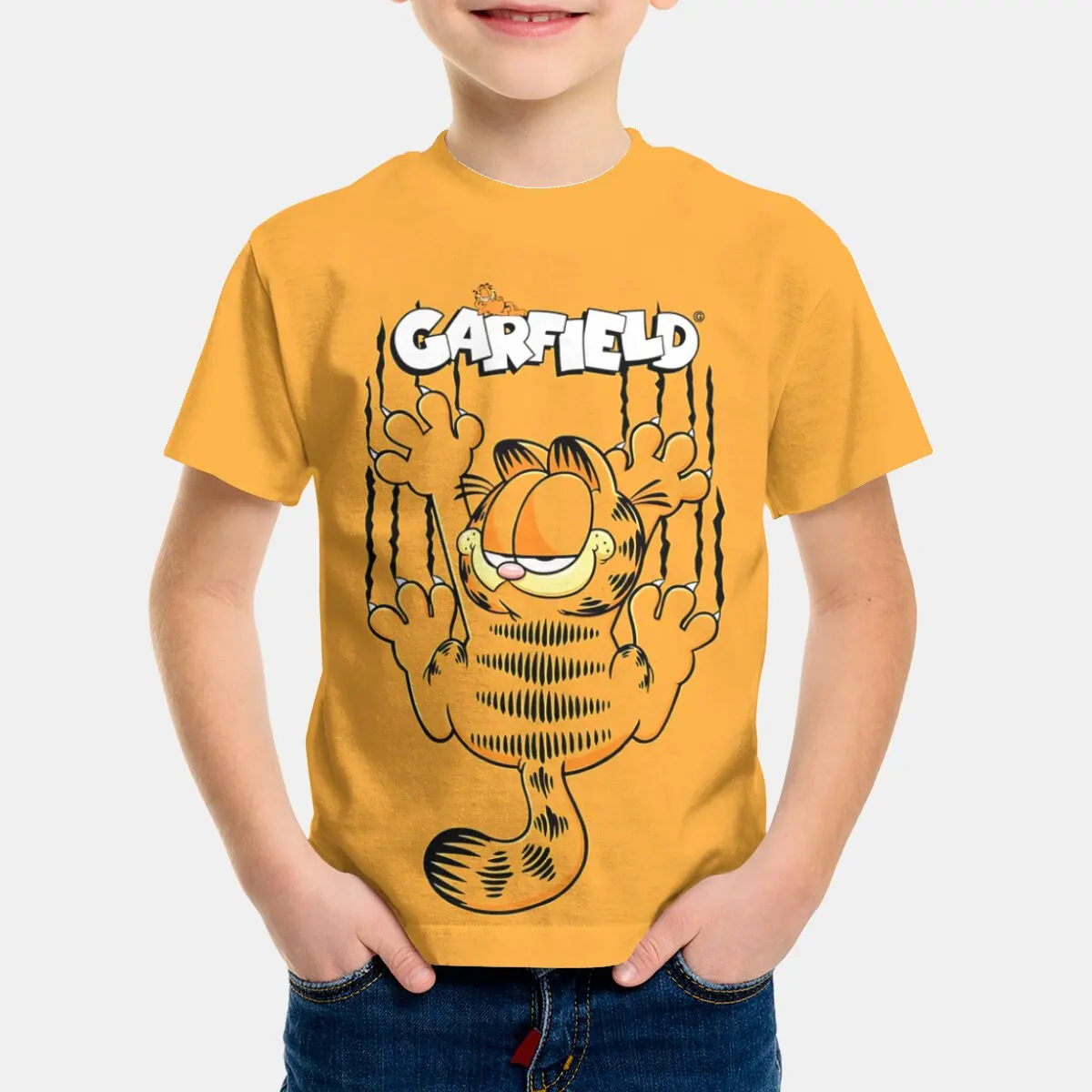 Одежда для малышей с милым котом и принтом от 5 до 14 лет мужская уличная одежда