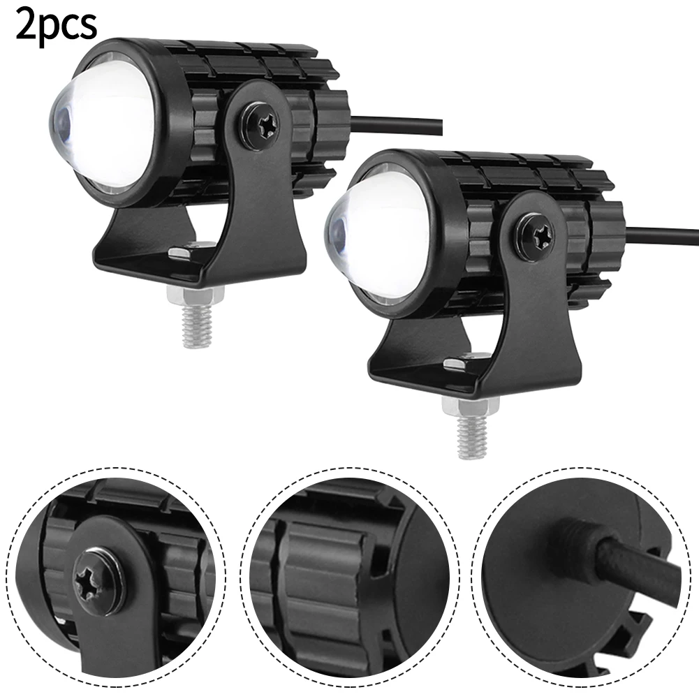 

Universal Motorcycle LED Headlight Projector Lens Dual Color ATV Scooter Driving Strobe For Light Auxiliary Spotlight Lamp