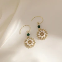 baroque style ring imitation pearl earrings womens unique design earrings simple fashion earrings retro earrings