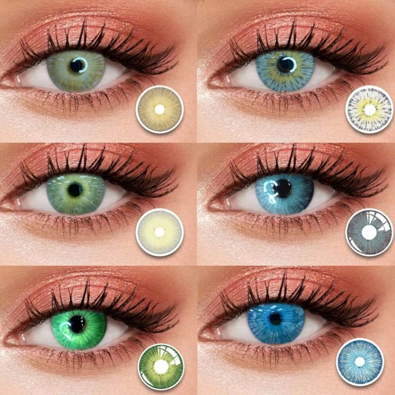 

GFRIEND Colored contact lenses for eyes Beauty Pupilentes Eye color lens Yearly Use Eye contacts Lens 1 Pair Brown Gray Lenses