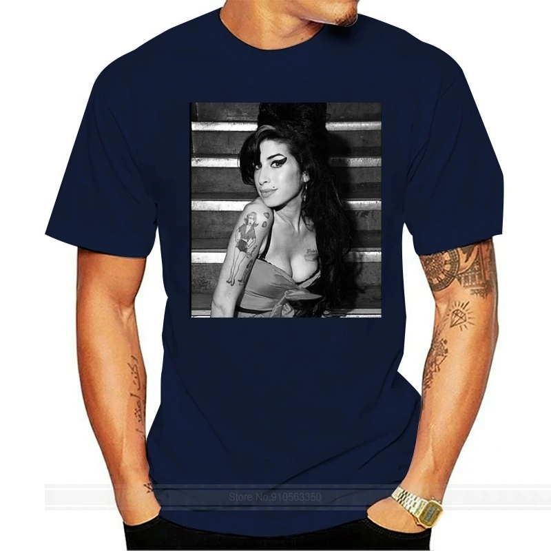 

Футболка Amy Winehouse H Мужская, хлопок, модная рубашка в стиле звезд, европейские размеры, на лето
