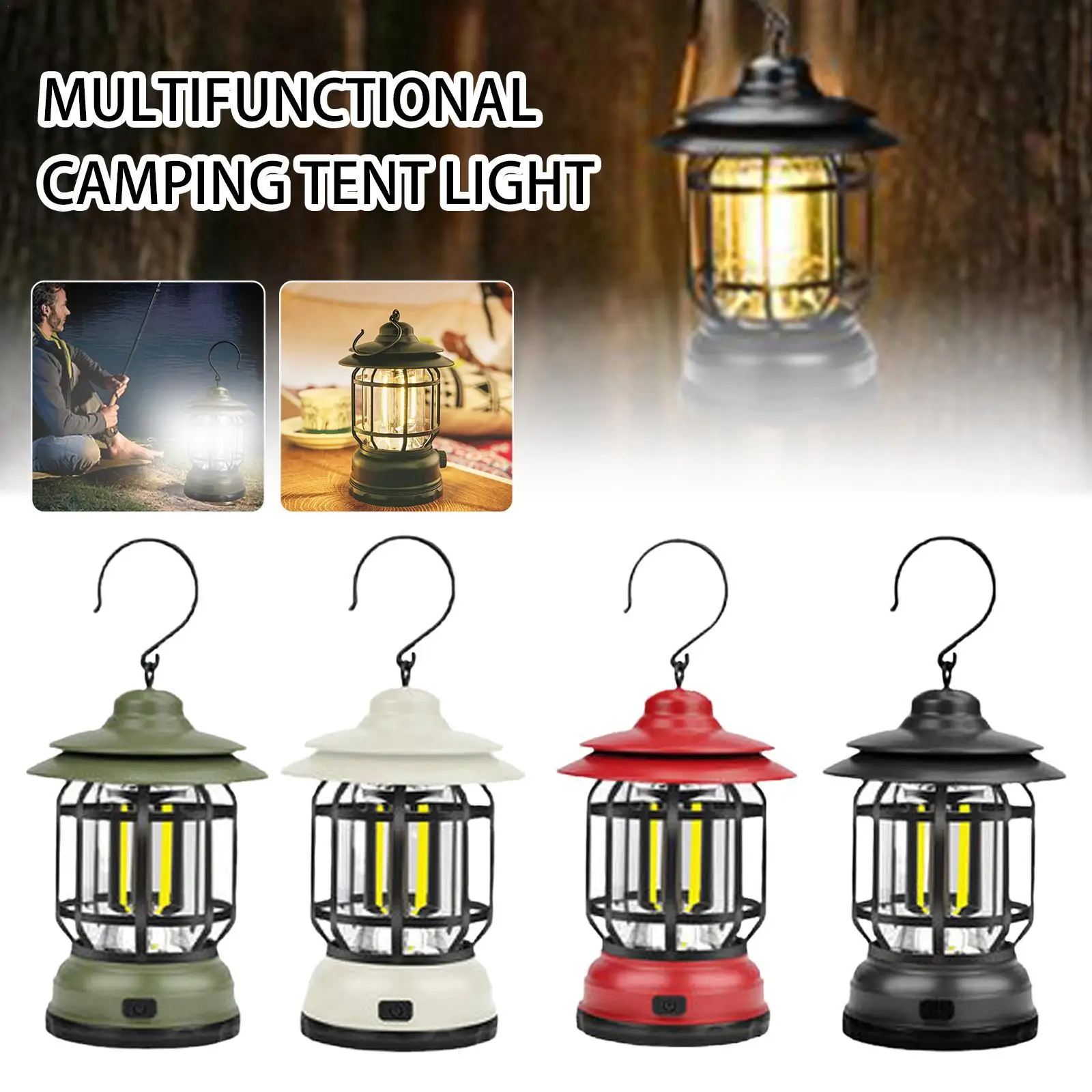 

1 шт., портативный походный фонарь в стиле ретро