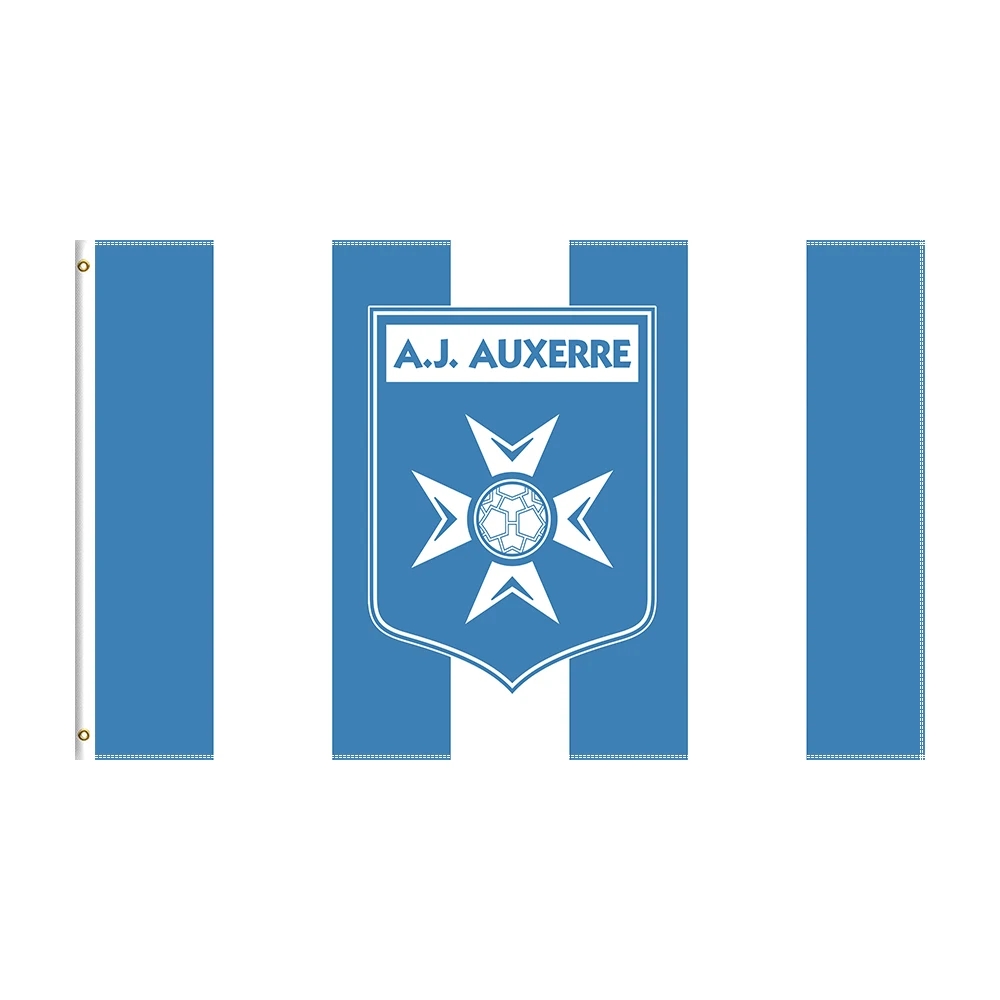 

90x150cm AJ Auxerre Flag Polyester Printed Football Team For Decoration