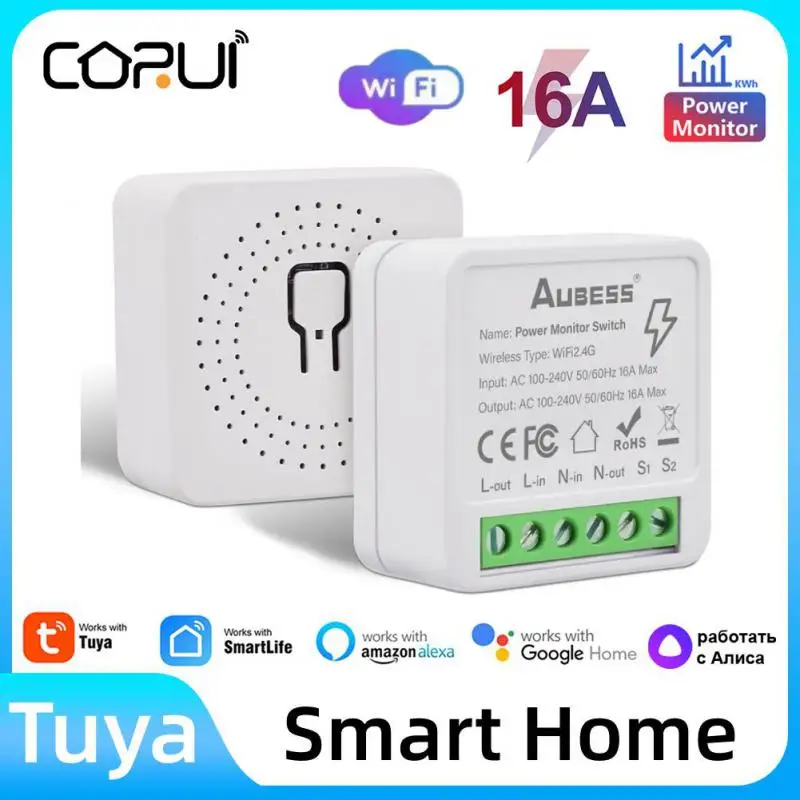 

Смарт-выключатель CORUI 16 А с поддержкой Wi-Fi