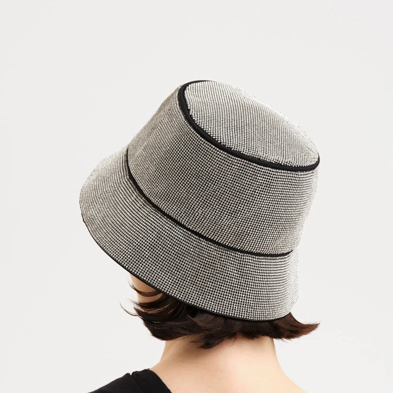 

Модные дизайнерские Панамы Стразы со стразами, женская шляпа от солнца, роскошная блестящая женская шляпа, шикарные уличные женские шляпы д...