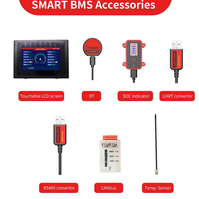 BMS USB-стандартный кабель для ПК LiFePO4 Li-Ion и NCM стандартный 32S Daly Smart UART