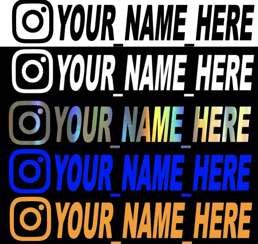 

Custom Personalized Instagram Car Sticker Vinyl Decals Motorcycle Car Stickers for Instagram FACEBOOK