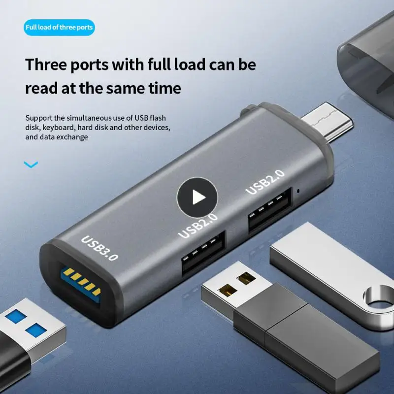 

Ultra Slim Usb 3.0 2.0 Ports Usb C Hub 3.0 High-speed Usb 3.0 Hub 2.0 Hub Usb Adapter Station Aluminum 3 Port Multiple Expander