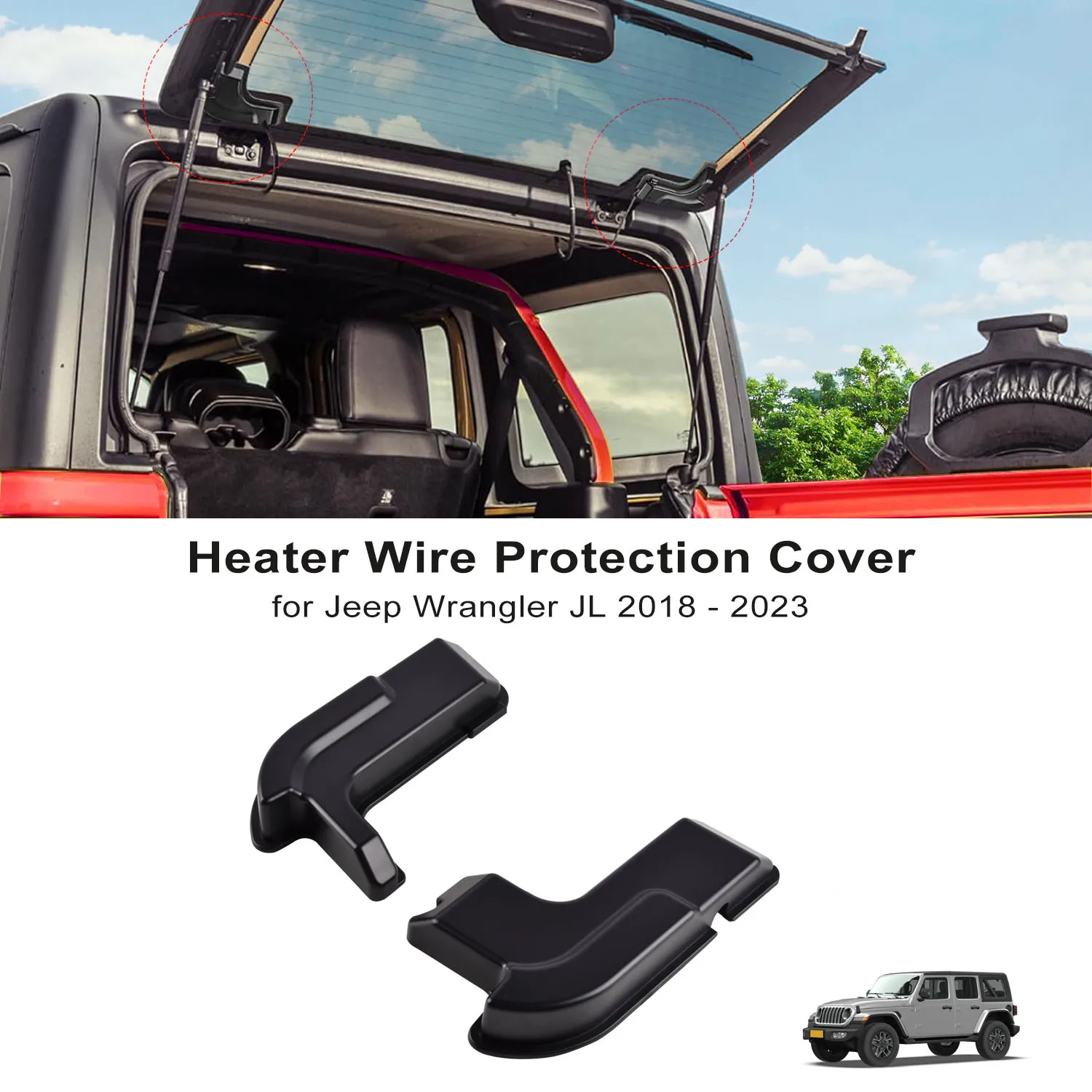 

Jeep Wrangler Jl 2018-2024 Декоративная Крышка Задней Двери, Окна, Защитная Крышка