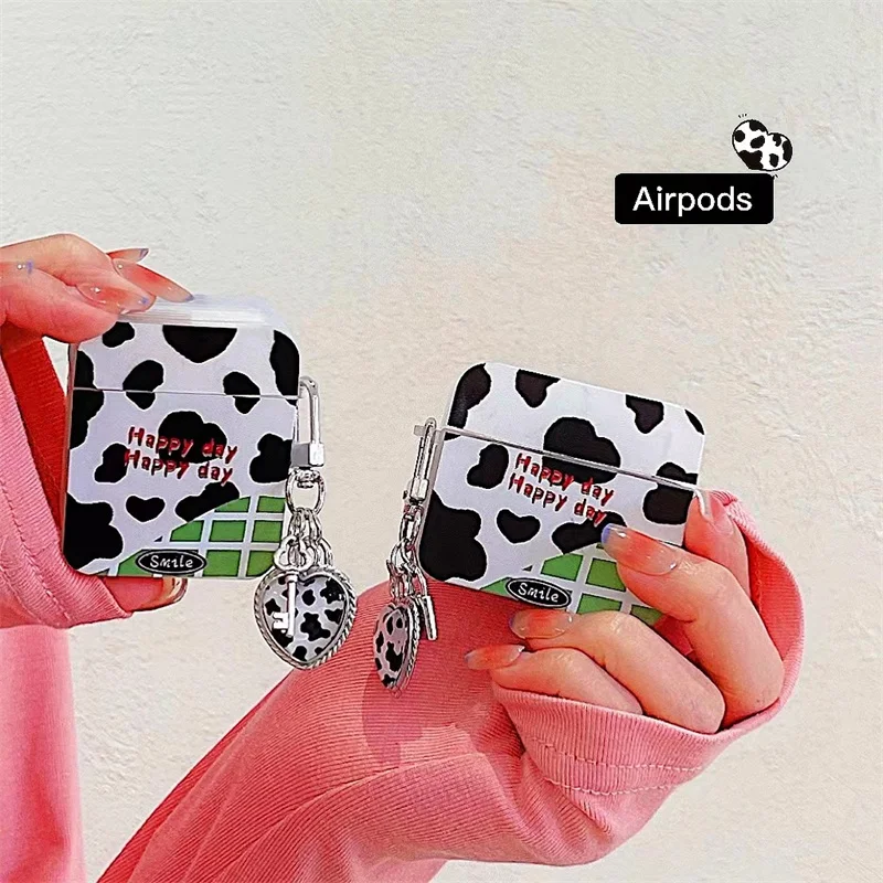 

Милый мультяшный кулон в виде коровы для Apple Airpods 3, силиконовый мягкий чехол для AirPods 1, 2 Pro, защитный чехол