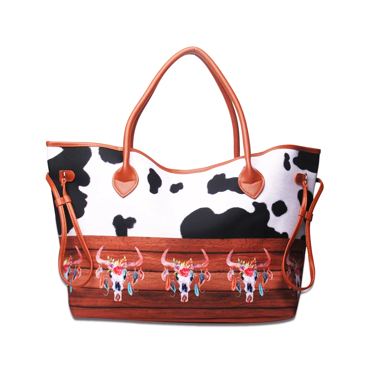 

PU Leopard Cow Print Tote Bag Fashionable Canvas Shoulder Women Soft Handbag Hot Selling GA Warehouse Delivery DOMIL1226