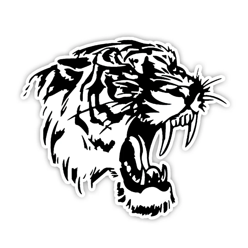 

CK3338 # виниловая Автомобильная наклейка с саблезубым тигром, водонепроницаемая Съемная наклейка, самоклеящаяся Автомобильная декорация, индивидуальный стиль