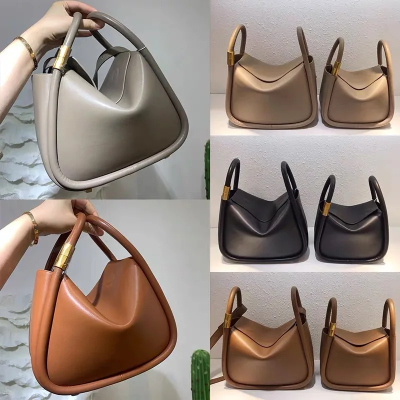 

New Genuine Leather Luxury Women Hanbag Fashion All-match Commuter Elegant Pillow Bags Cowhide Retro Shoulder Crossbody Bag