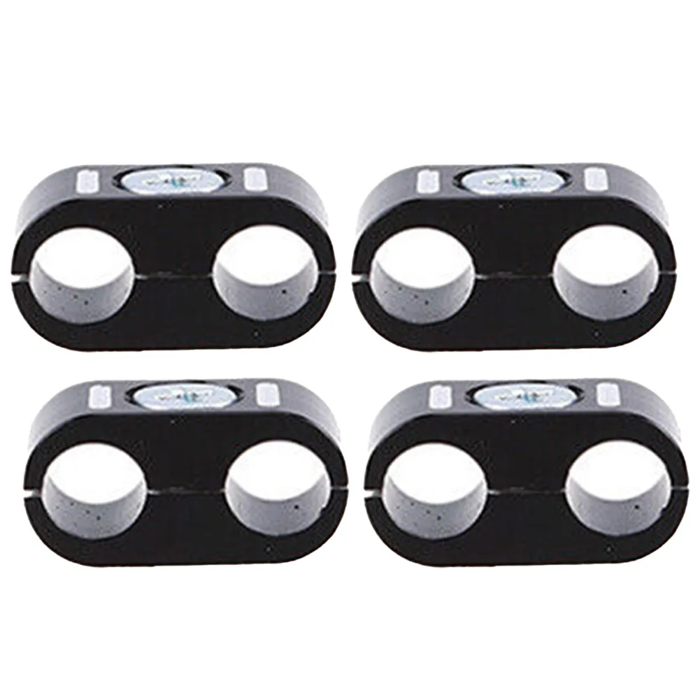 

Line Spacer Throttle Cable Clamp 4pcs Aluminum Black Durable High-quality Universal Brake Lines Direct Replacement