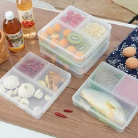 fresh box organizer food fresh storage containers kitchen fridge case transparent keep separate fruits vegetables meat fish