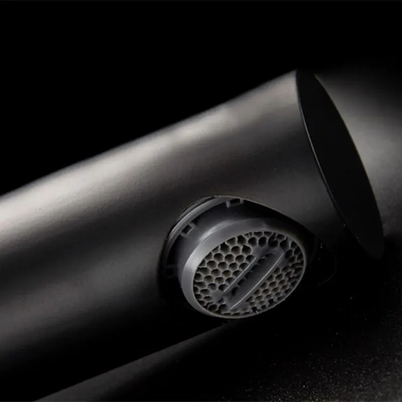 Черный/хромированный смеситель для душа латунный с одной ручкой и носиком