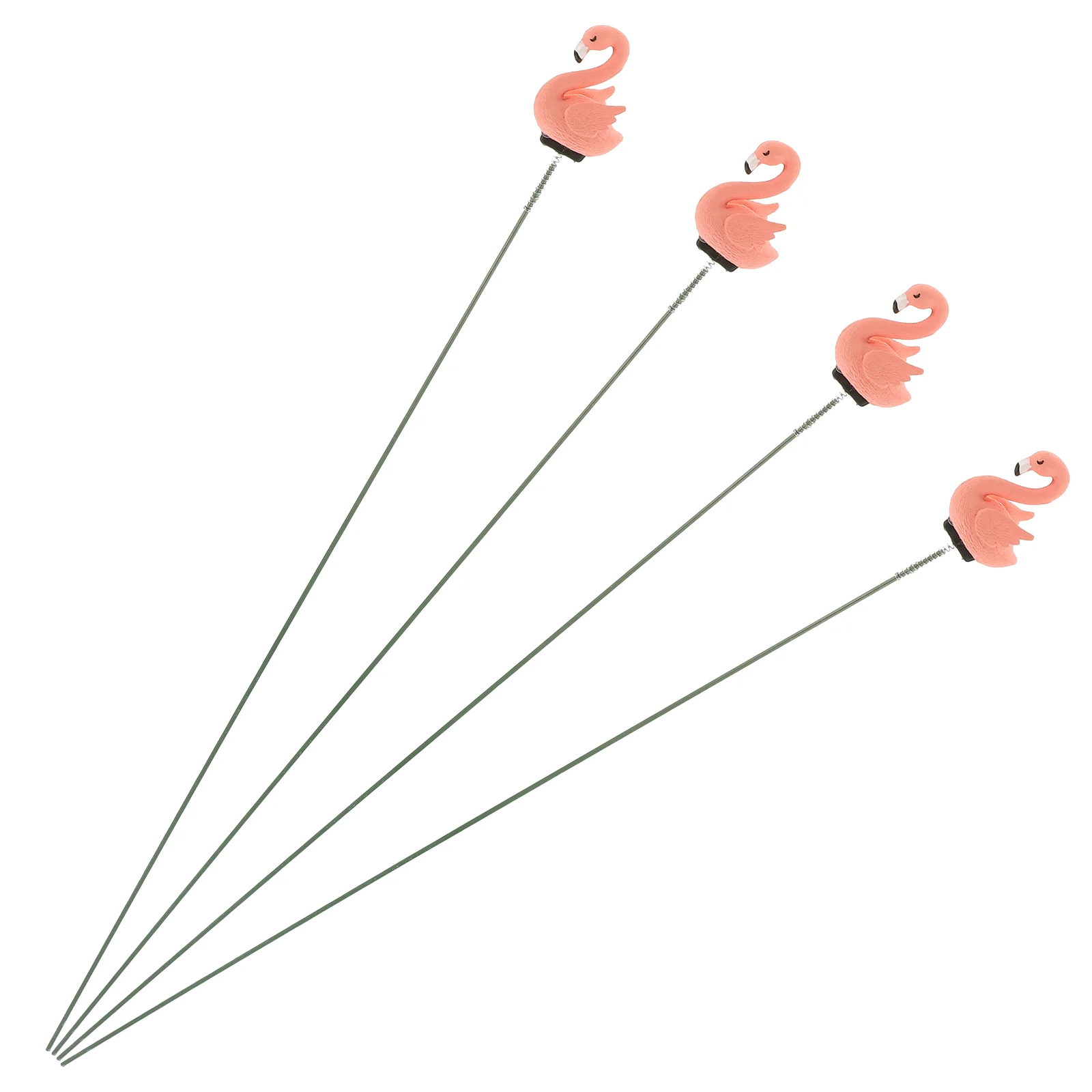 

4pcs Flamingo Yards Decoration Plastic Flamingo Ornament Yard Stake Garden Decor Ornaments