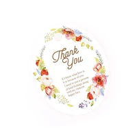 50pcslot thank you diy scrapbooking paper tags kraft crafts postcards labels wedding decoration stickers personalized design ca