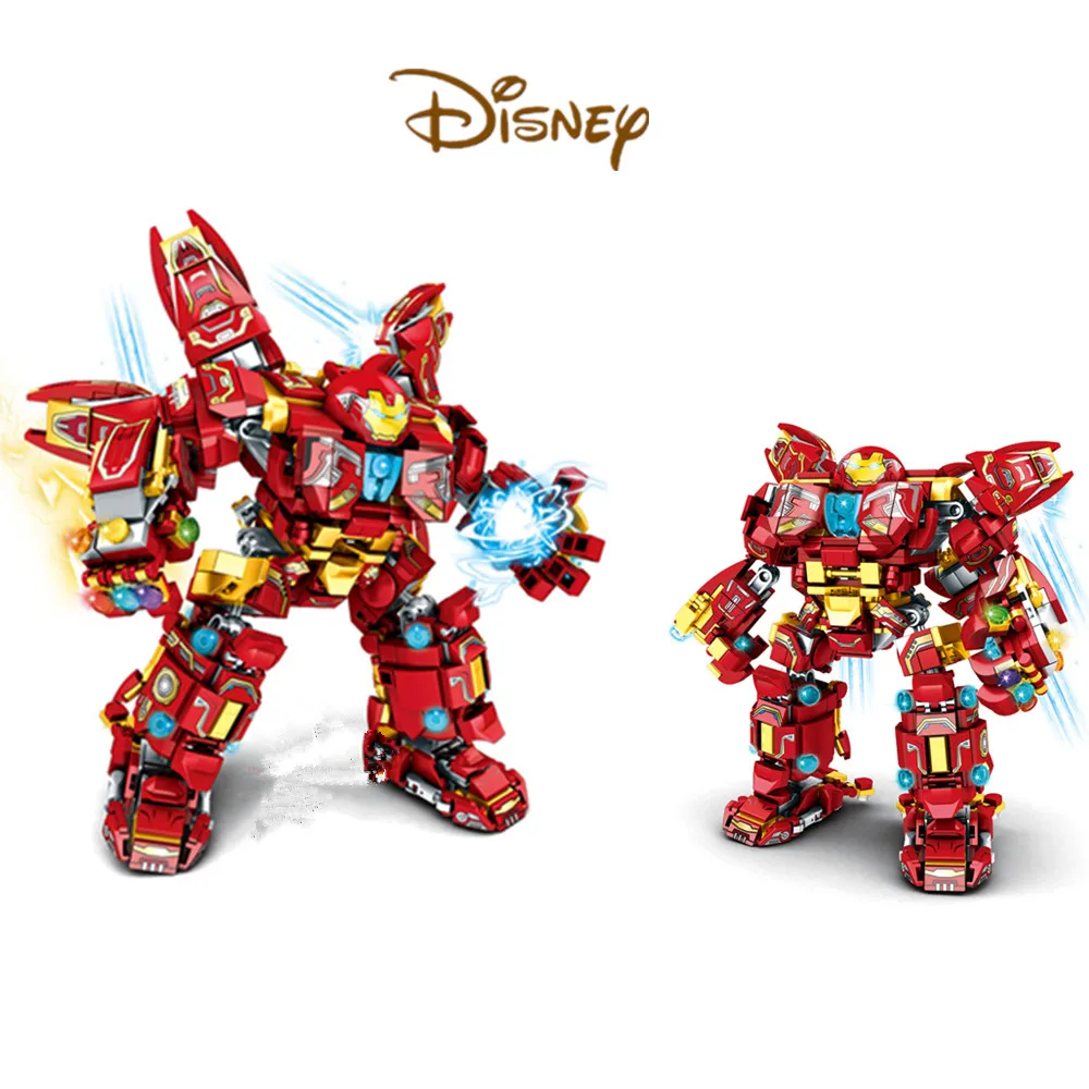 

DISNEY Marvels Avengers Hulkbuster Ironman Tony Stark Armor Mecha Robot Building Block Warrior Figures Bricks Toy Kid Gift