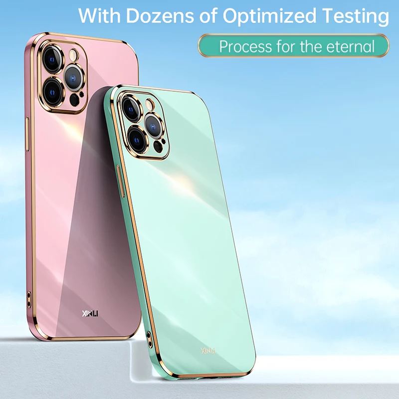 6D Electroplated Soft Phone Case, Straight Side For Iphone 13 Pro Max 12 11 Xs Xr X 8 7Plus，IP 11 Case iphone 11 phone cases