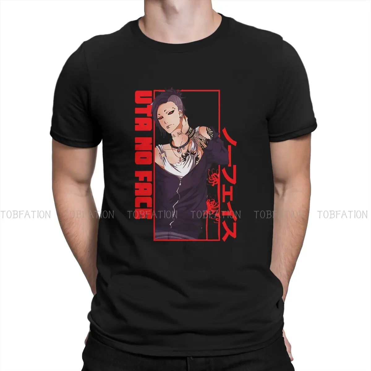 

Tokyo Ghoul Uta Tshirt Graphic Men Tops Vintage Goth Summer Streetwear 100% Cotton T Shirt