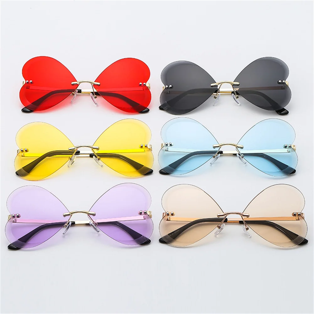 

Peach Heart Sunglasses Men Women Love Sun Glasses Party Anti-ultraviolet Eyewear Wild Jelly Eyeglasses UV400 Driving Goggles