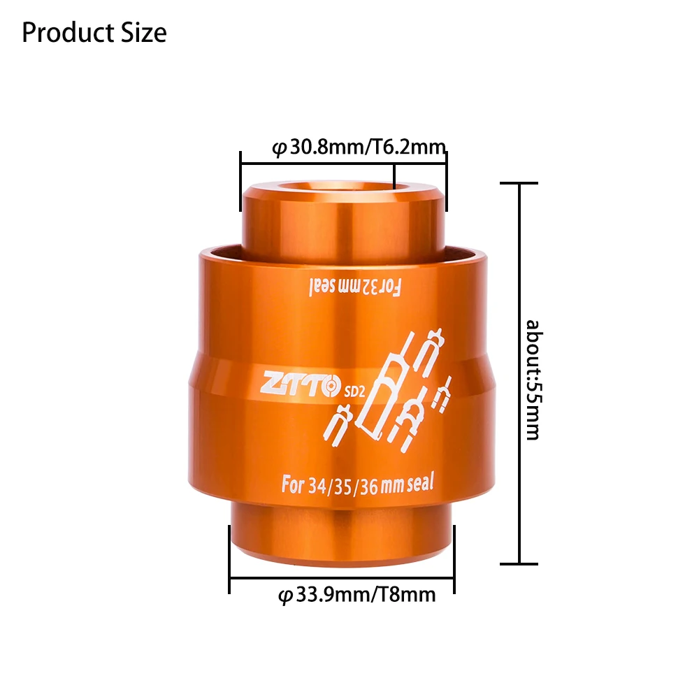 ZTTO Велосипедный инструмент для установки сальников вилки с подвеской и прокладок от пыли для велосипеда на MTB 32мм 34 35 36мм трубки.