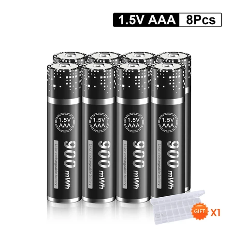 PALO Литий-ионные аккумуляторы АА/ААА 1,5 В 3400 мВтч с 8-канальным зарядным устройством