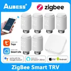 Термостатический клапан радиатора Aubess Tuya Smart ZigBee, программируемый привод радиатора с поддержкой Alexa