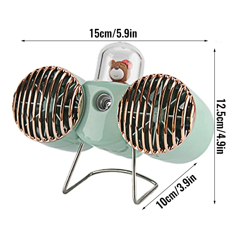 

2 в 1, перезаряжаемый настольный мини-вентилятор для лица