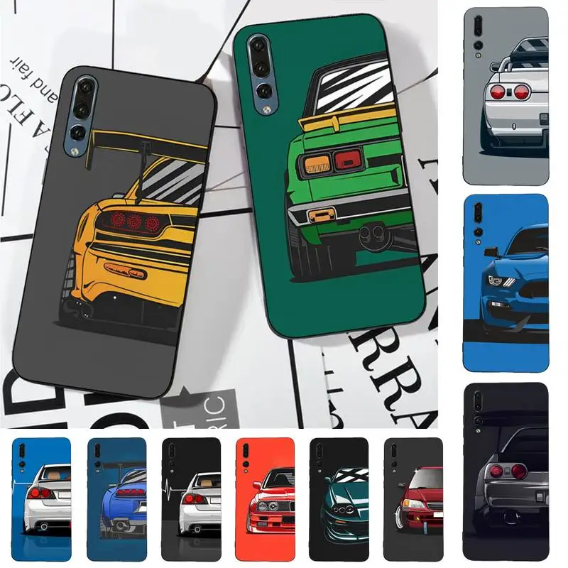

Japan JDM Sports Cars Comic Phone Case for Huawei P30 40 20 10 8 9 lite pro plus Psmart2019