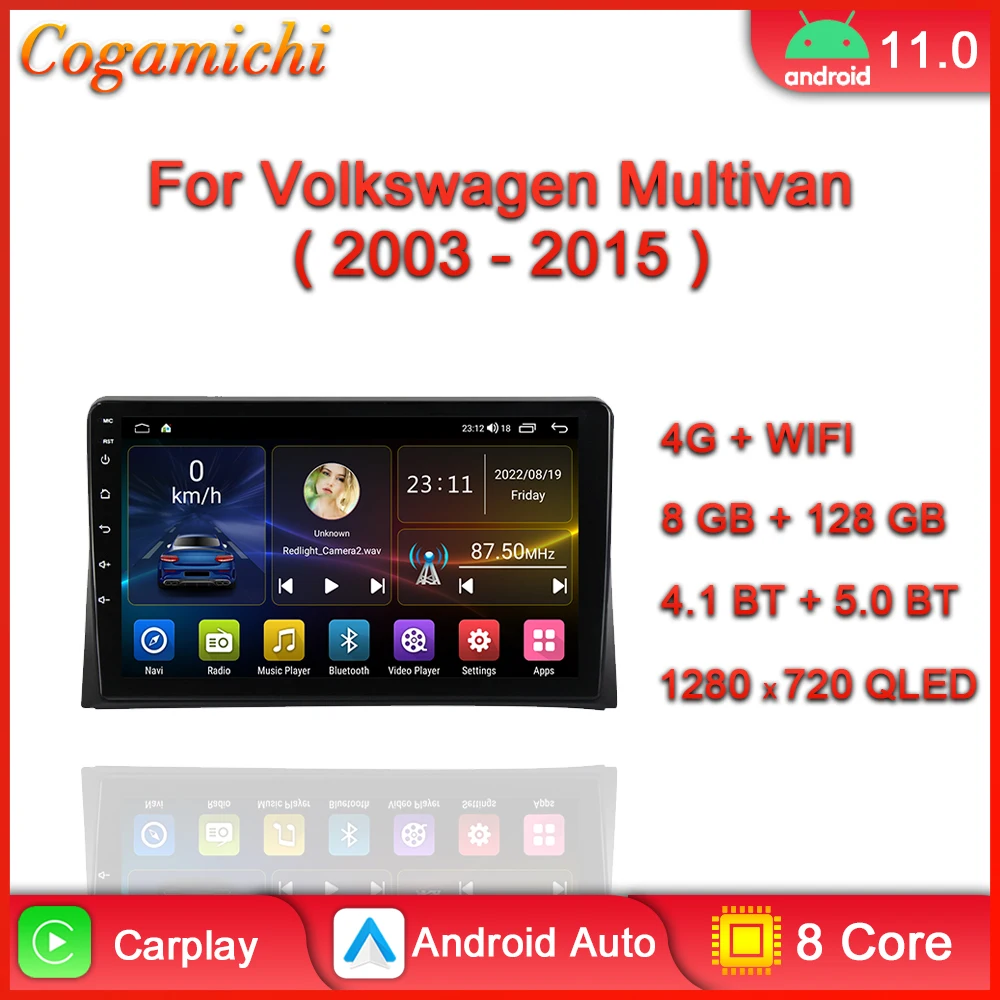 Car Radio For Volkswagen Multivan T5 2003 - 2015 Android Multimedia Video Player Navigation GPS Carplay Touch Screen Auto Stereo