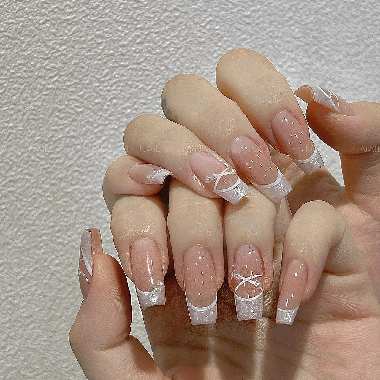 10 шт. накладные ногти кошачий глаз с полным покрытием