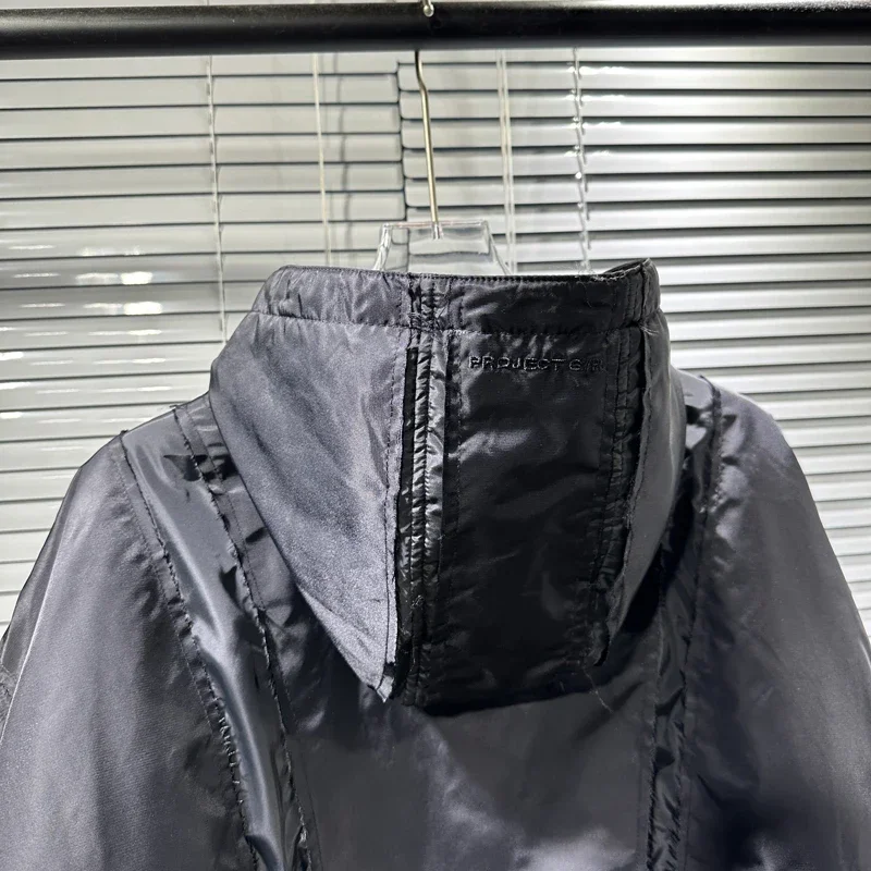 Хлопковые куртки на молнии с длинными рукавами и карманами дизайнерское