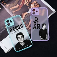 dylan obrien teen wolf tv show phone case for iphone 13 12 11 mini pro xr xs max 7 8 plus x matte transparent blue back cover