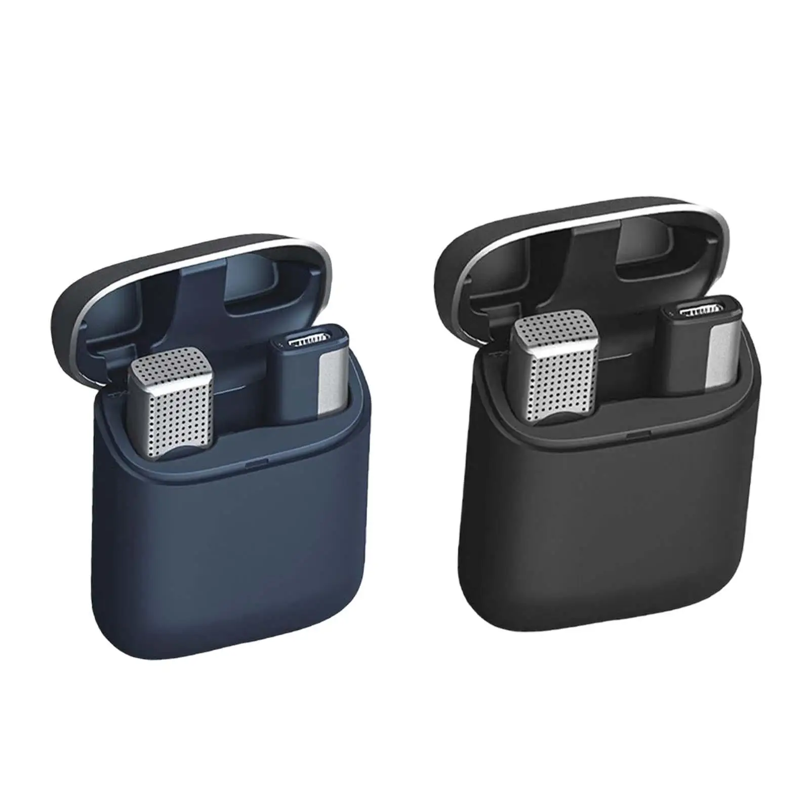 

Mini Lapel Mic Lavalier Microphone Type C with Charging Box Plug and Play Professional 2.4G for Vloggers Phone Video Interview