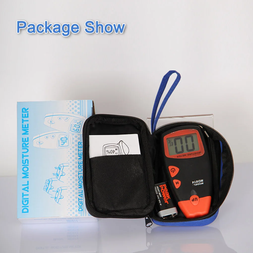 

Wood Block Log Moisture Tester Portable Digital LCD Display Wood Humidity Measuring Device Battery Not Included